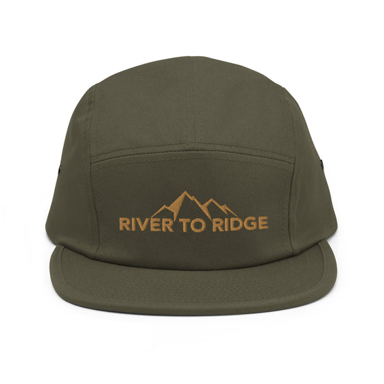River to Ridge, Five Panel Retro Camp Hat, Unisex