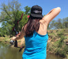 Shootin' Fish Bowfishing Flat Bill Snapback Hat, Unisex