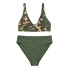 Camo Bikini from River To Ridge Clothing brand with a padded camo top and green high waist bottoms