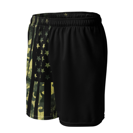 Men's Camo Flag UPF 50 Mesh Shorts w/ Pockets