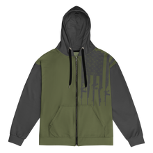  Tactical Mens zip up hoodie in olive and grey for river to ridge brand