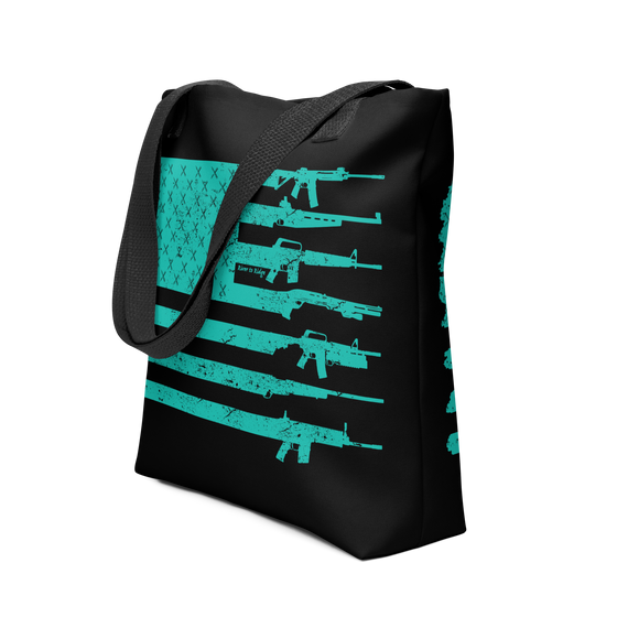Tote Bag, Tactical Teal Logo