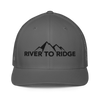 River to Ridge Brand  Mountain Logo Charcoal Flex Fit Hat