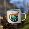 Enamel Camping Mug, I  Love Adventure (and Coffee)