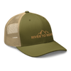 River to Ridge Logo Hat in green and yellow with mesh back