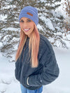 Women's Cable Knit Slouch Beanie, Oatmeal or Slate, FREE Shipping