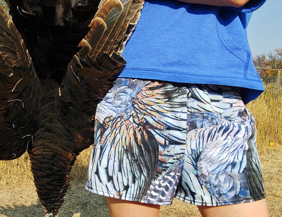 Athletic Shorts w/ Pockets, Turkey Feather, UPF 50