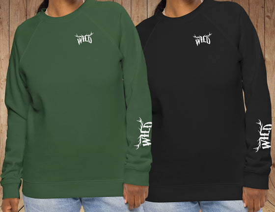 WILD Organic Cotton Sweatshirt, Green or Black