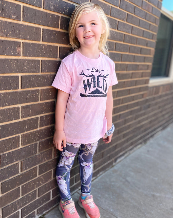 Toddler Stay Wild T, Pink, 2T- 5T