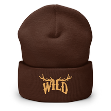  WILD beanie in brown with elk antlers on it from River to Ridge Brand