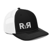 River to Ridge R2R Logo snapback trucker hat in black and white