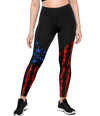 2A Gun Flag Patriotic Compression Leggings with Booty Lift from River to Ridge Clothing Brand