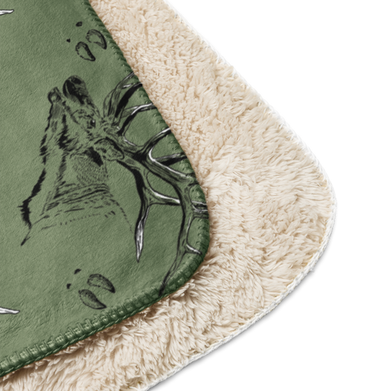 Treat Your Pet to an Elk Logo Fleece Sherpa blanket