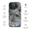 impact resistant phone case for iphone from river to ridge brand featuring a turkey feather pattern for outdoorsmen
