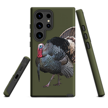  Cell Phone Case for a Samsung with a Strutting Tom Turkey  with a long beard on it in olive green, free shipping from River to Ridge Brand