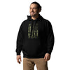 Man wearing 2XL hoodie with Camo Patriotic US Flag from R2R Apparel