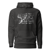 Mens Hoodie from River to Ridge Brand with a whitetail euro skull and antlers and a camo USA flag