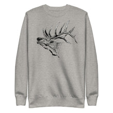  Athletic Grey sweatshirt with bugling elk logo