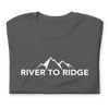 River to Ridge Logo T, Asphalt or Black