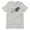 Womens T shirt with I love long beard on it and a drawing of a turkey gobbler, from River to Ridge Brand, hunting