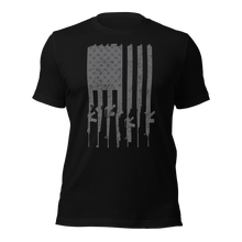  Mens tactical t shirt from River to Ridge Brand in black, patriotic USA flag
