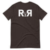 Women's R2R Two Side Logo T, Brown or Black