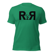  R2R Logo printed on a green mens shirt for River to Ridge Brand