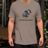 Man wearing a Chicks Dig Beards T shirt from River to Ridge Clothing Brand at the gym