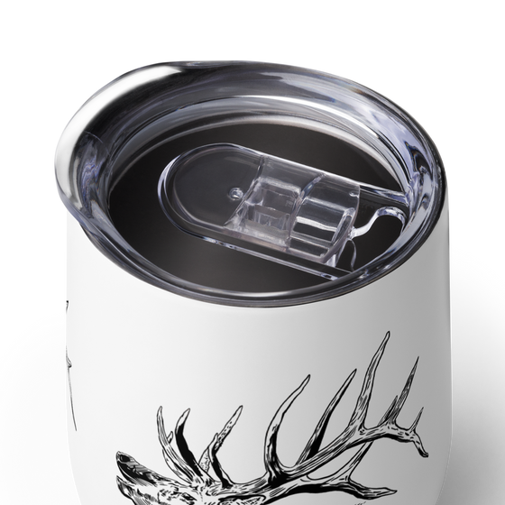 Insulated Wine Tumbler w/ Lid, Elk Logo