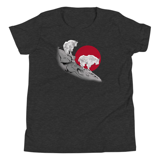 Youth Mountain Goat T, Charcoal or Forest
