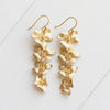 Dangling Flower Earrings, 14K Gold Earwires