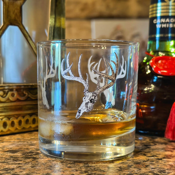 Whitetail Deer Whiskey Glass
