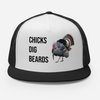 Chicks Dig Beards, Turkey Hunting Trucker Hat, Unisex