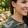 Dangling Flower Earrings, 14K Gold Earwires