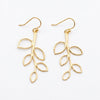 Leaf Earrings, 14K Gold Earwires