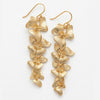 Dangling Flower Earrings, 14K Gold Earwires