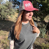 Women's Sunwashed Crimson Stitched Low Profile Hat