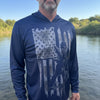 Men's UPF 50 Fishing USA Moisture Wicking Hoodie