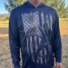 Men's UPF 50 Fishing USA Moisture Wicking Hoodie