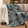 Ultra Plush Sherpa Fleece Turkey Feather Blanket