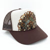 Western Feather Brown Trucker Hats w/ Optional Shotgun Shell, Limited Edition