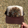 Western Feather Brown Trucker Hats w/ Optional Shotgun Shell, Limited Edition