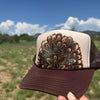 Western Feather Brown Trucker Hats w/ Optional Shotgun Shell, Limited Edition
