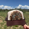 Western Feather Brown Trucker Hats w/ Optional Shotgun Shell, Limited Edition