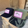 FAITH, Women's Trucker Patch Hat, Camo or Black