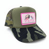 FAITH, Women's Trucker Patch Hat, Camo or Black