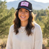 FAITH, Women's Trucker Patch Hat, Camo or Black