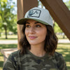 Brown Bear Boop Unisex Patch Hat, Realtree Camo or Olive
