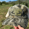Realtree Camo Deer Antler Topography Unisex Patch Hats