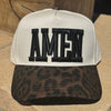 AMEN, Women's Faith Inspired Leopard Print Hat